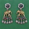 Oxidised Animal Earring with 2 Tone Plating