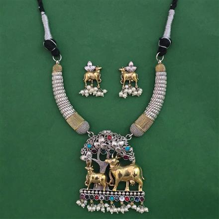 Oxidised Animal Necklace with 2 Tone Plating