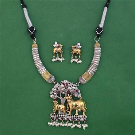 Oxidised Animal Necklace with 2 Tone Plating