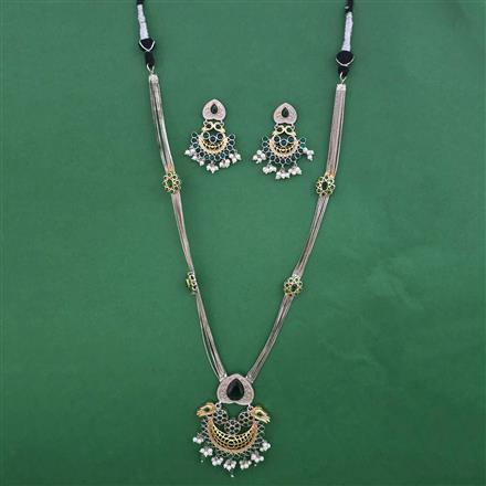 Oxidised Birds Necklace with 2 Tone Plating