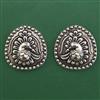 Oxidised Birds Earring with Rhodium Plating