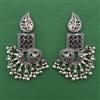 Oxidised Classic Earring with Rhodium Plating