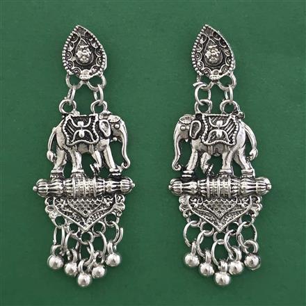 Oxidised Animal Earring with Rhodium Plating