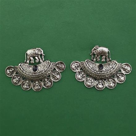 Oxidised Animal Earring with Rhodium Plating