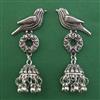 Oxidised Birds Earring with Rhodium Plating