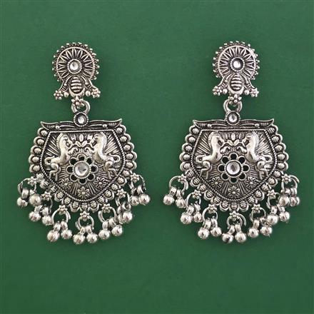 Oxidised Animal Earring with Rhodium Plating