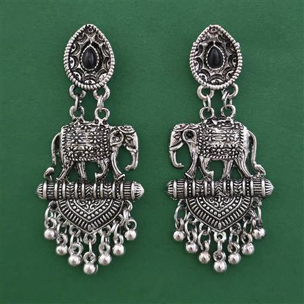 Oxidised Animal Earring with Rhodium Plating