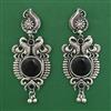 Oxidised Classic Earring with Rhodium Plating