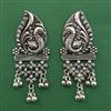 Oxidised Birds Earring with Rhodium Plating