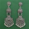 Oxidised Classic Earring with Rhodium Plating