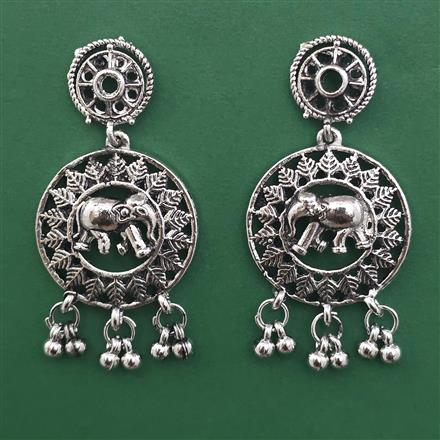 Oxidised Animal Earring with Rhodium Plating