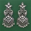 Oxidised Birds Earring with Rhodium Plating