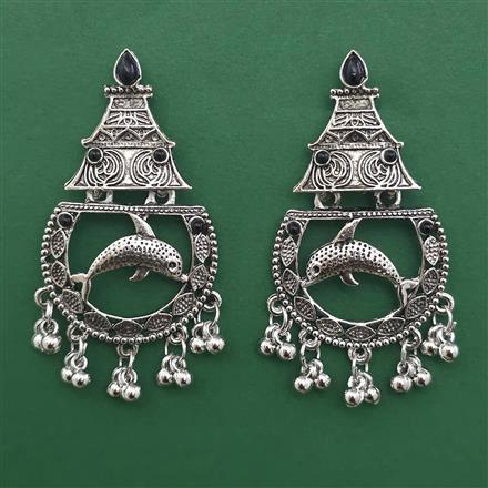 Oxidised Animal Earring with Rhodium Plating
