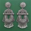 Oxidised Classic Earring with Rhodium Plating