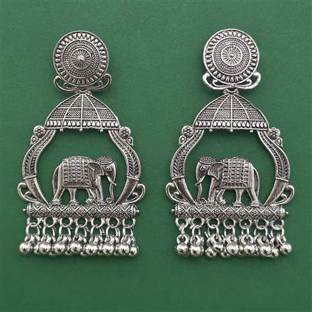 Oxidised Animal Earring with Rhodium Plating