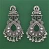 Oxidised Birds Earring with Rhodium Plating