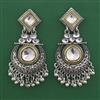 Oxidised Classic Earring with 2 Tone Plating