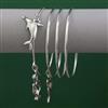 Oxidised 4 Pc Classic Bangles with Rhodium Plating