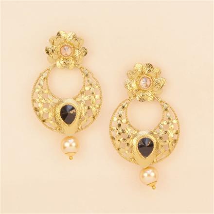 Indo Western Short Earring with mehndi plating