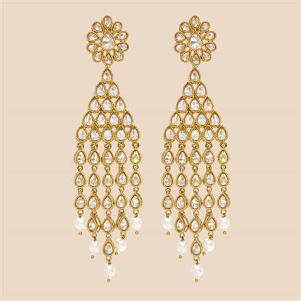 Indo Western Long Earring with mehndi plating