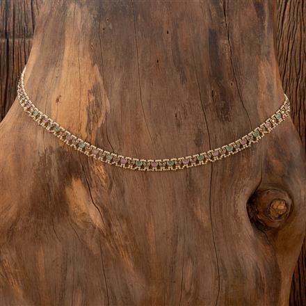 Antique Moti Belt With Mehndi Plating