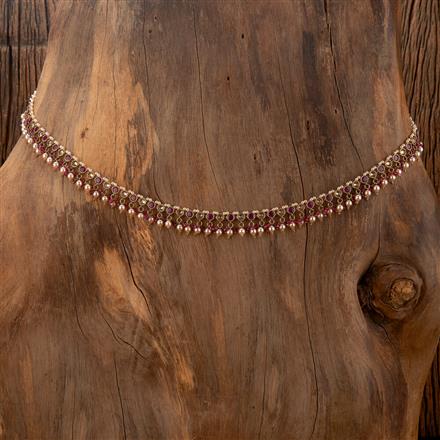 Antique Pearl Belt With Mehndi Plating