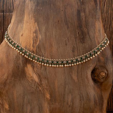 Antique Moti Belt With Mehndi Plating