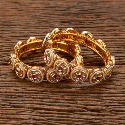 Antique Openable Bangles With Matte Gold Plating