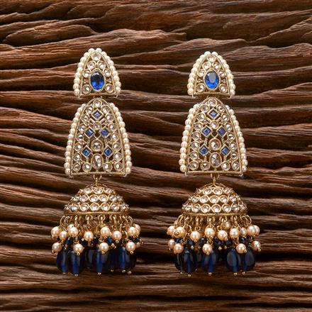 Antique Jhumki With Mehndi Plating