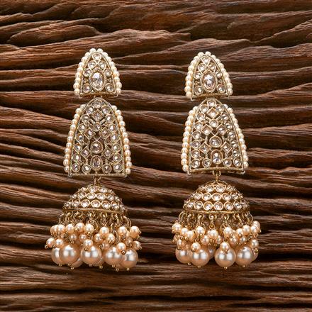 Antique Jhumki With Mehndi Plating