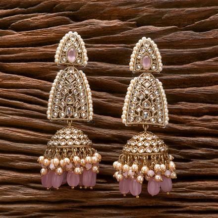 Antique Jhumki With Mehndi Plating