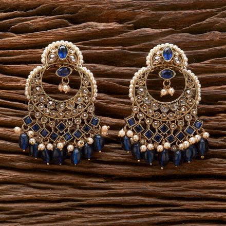 Antique Chand Earring With Mehndi Plating