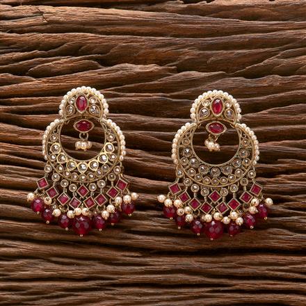 Antique Chand Earring With Mehndi Plating