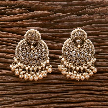 Antique Moti Earring With Mehndi Plating