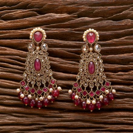Antique Moti Earring With Mehndi Plating