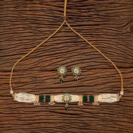 Antique Pearl Necklace With Gold Plating