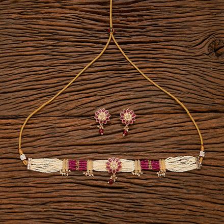 Antique Pearl Necklace With Gold Plating