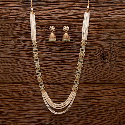 AntiquePearl Mala Necklace With Gold Plating