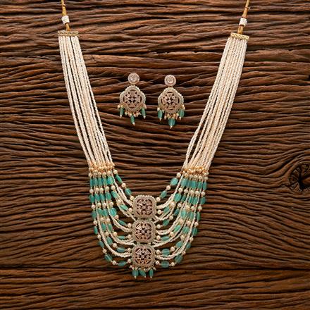 AntiquePearl Mala Necklace With Gold Plating