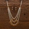 Antique 3 Line Necklace With Gold Plating