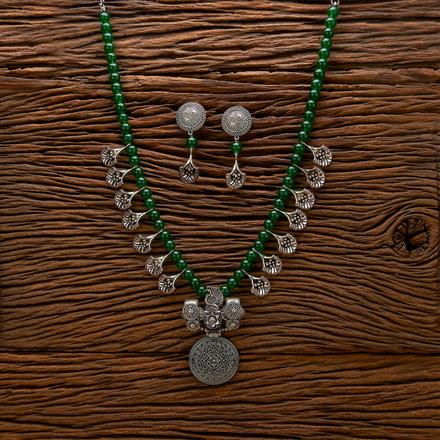 Peacock Necklace With Oxidised Plating