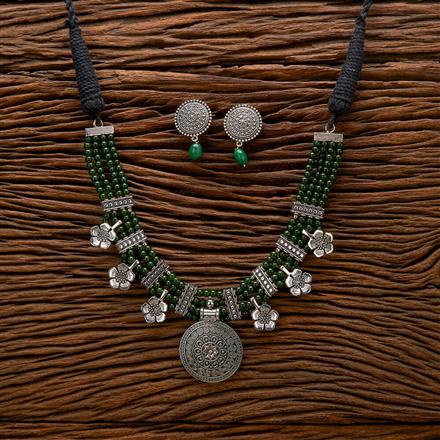 Classic Necklace With Oxidised Plating