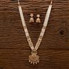 Antique Pearl Pendant Set With Matte Gold Plating