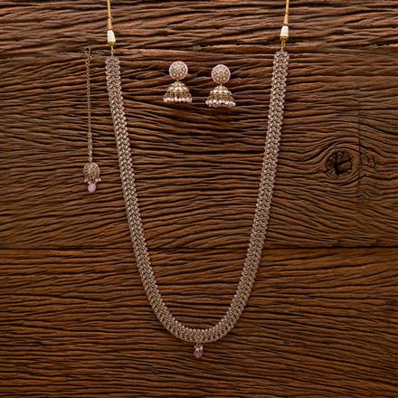 Antique Long Necklace With Mehndi Plating