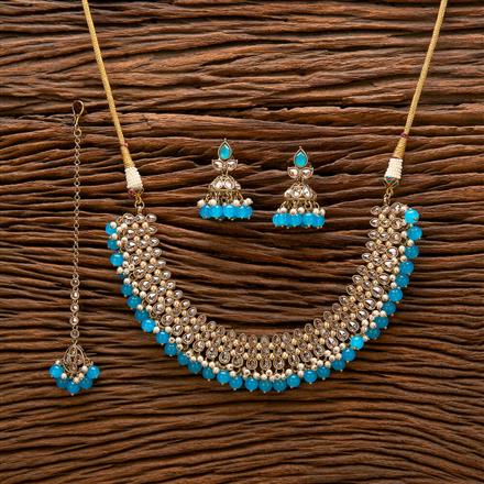 Antique Classic Necklace With Mehndi Plating