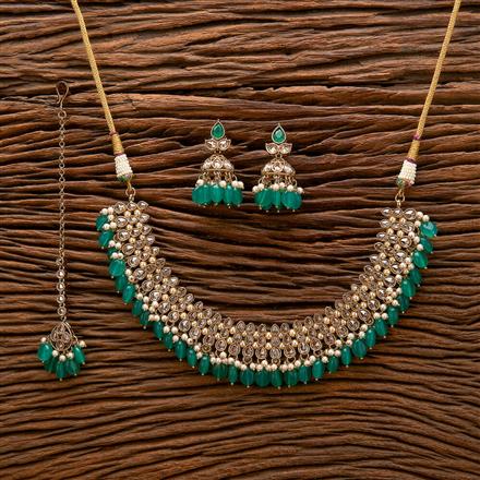 Antique Classic Necklace With Mehndi Plating