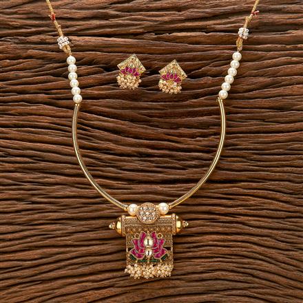 Antique Pipe Necklace With Gold Plating