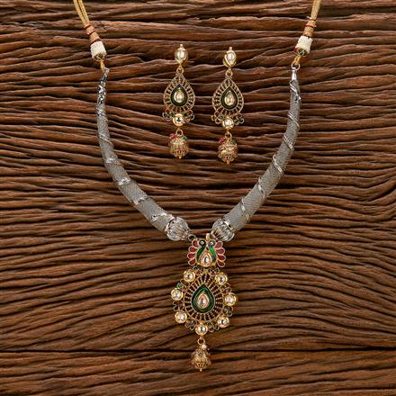 Antique Pipe Necklace With Gold Plating