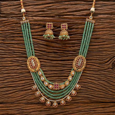 Antique Classic Necklace With Matte Gold Plating