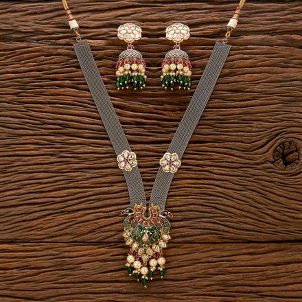 Antique Meenakari Necklace With 2 Tone Plating